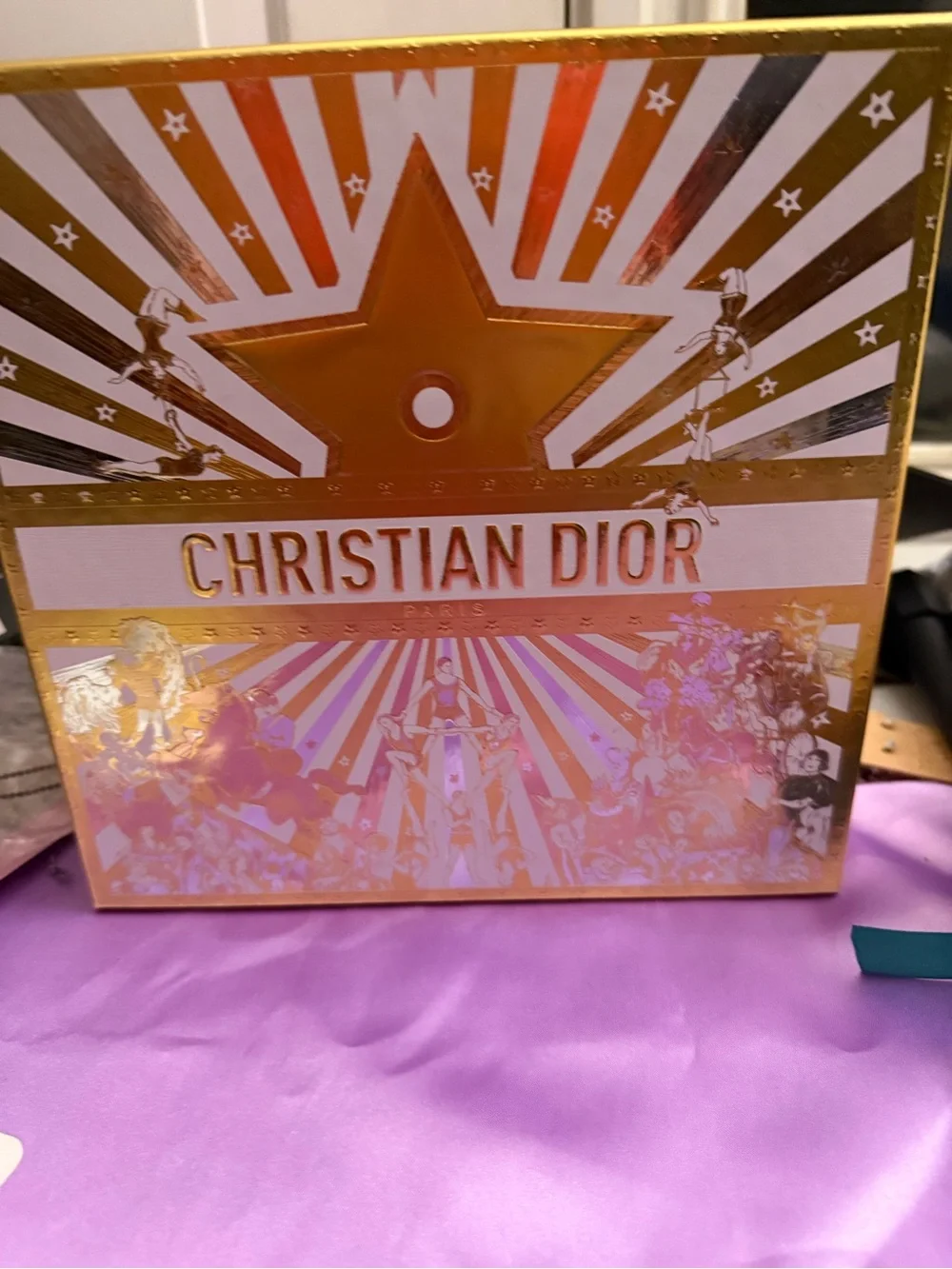 Christian Dior Gold & White Decorative Box